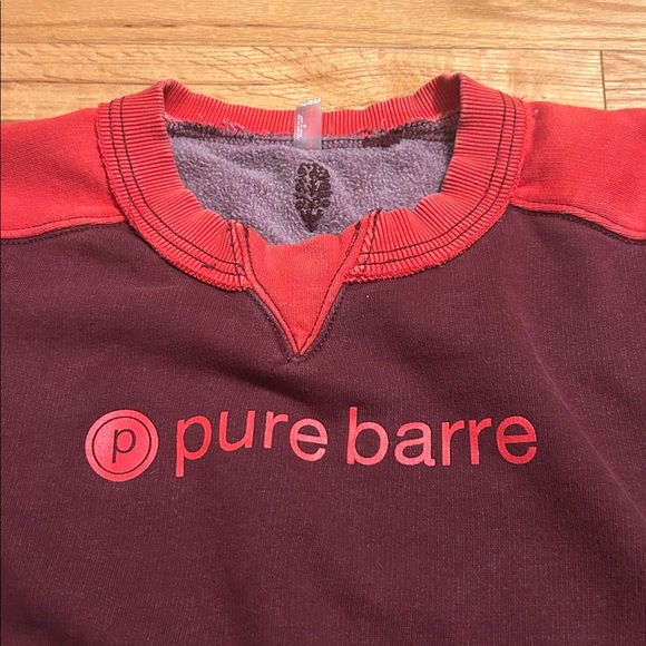 Free People x Pure Barre Sweatshirt Intercept pullover. Oxblood red. Medium - Picture 2 of 5